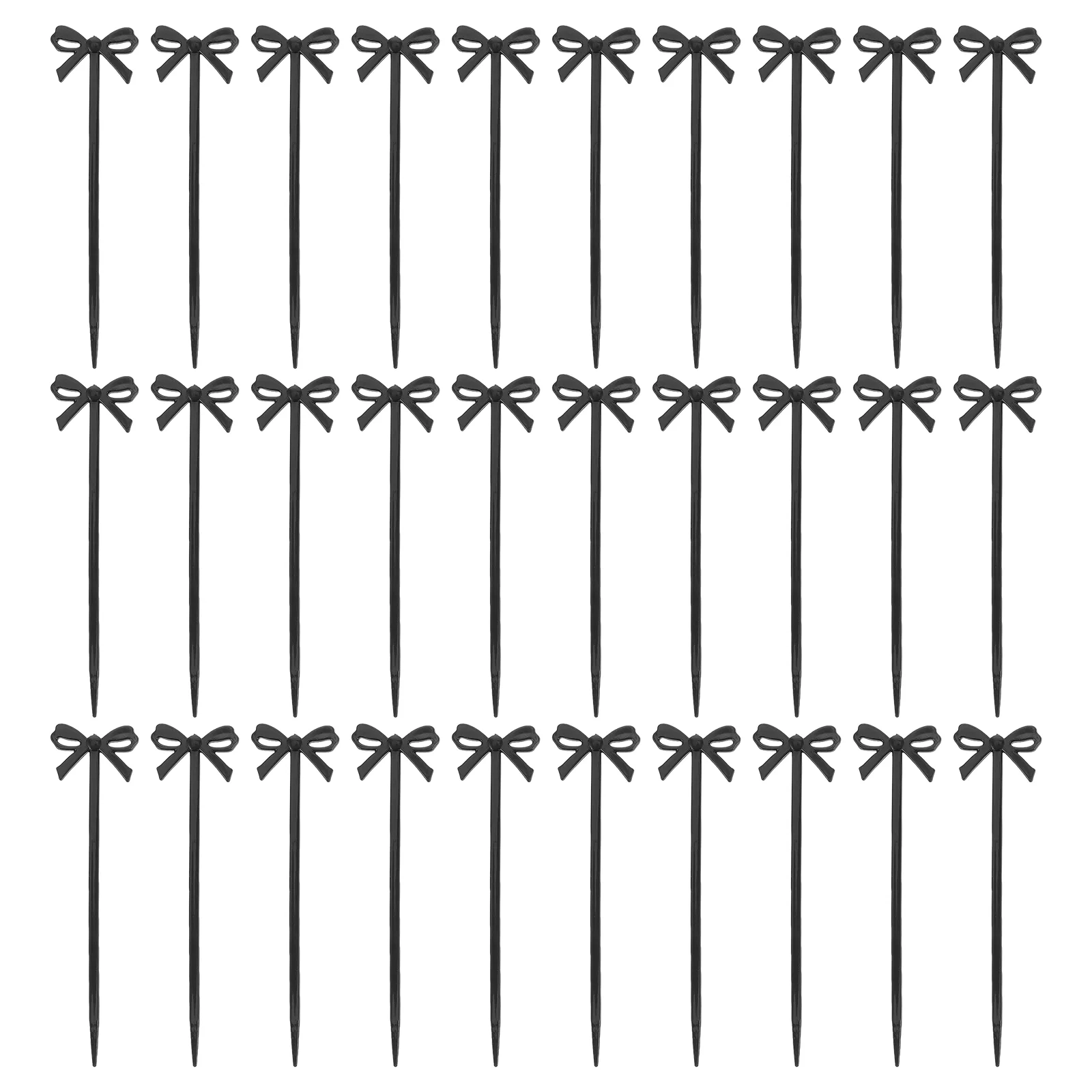 30 Pcs Fruit Fork Decorative Picks Dessert Food Black Bow Drinks Plastic Party Child
30 Pcs Fruit Fork Decorative Picks Dessert Food Black Bow Drinks Plastic Party Child