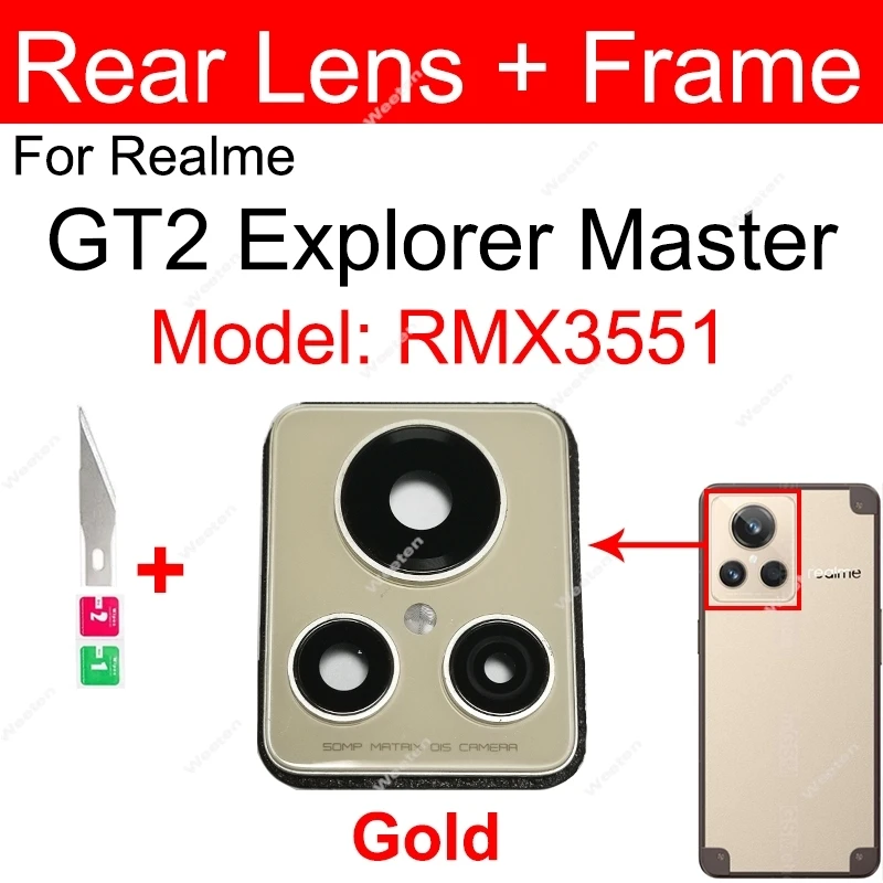 Rear Camera Lens For Realme GT5 GT 2 Pro GT2 Master Explorer GT7 Pro Rear Camera Glass Cover Back Camera Lens and Frame Holder
Rear Camera Lens For Realme GT5 GT 2 Pro GT2 Master Explorer GT7 Pro Rear Camera Glass Cover Back Camera Lens and Frame Holder