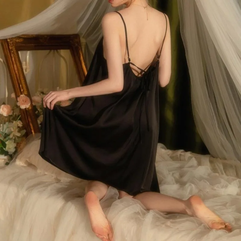 Nightgowns Women French Sexy Style Sleepwear Soft Trendy Summer Sweet Lady Nightwear Chic Casual Lounge Solid Color Breathable
Nightgowns Women French Sexy Style Sleepwear Soft Trendy Summer Sweet Lady Nightwear Chic Casual Lounge Solid Color Breathable