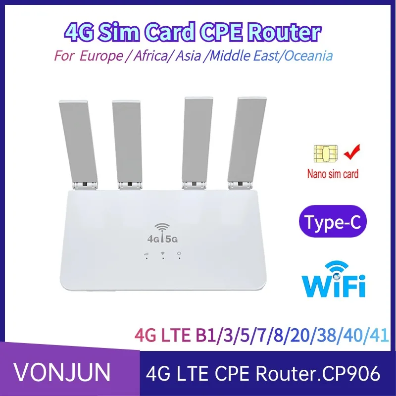 4G CPE Router with Sim Card Slot Wireless Network Router Portable Mobile WIFI CP906
4G CPE Router with Sim Card Slot Wireless Network Router Portable Mobile WIFI CP906