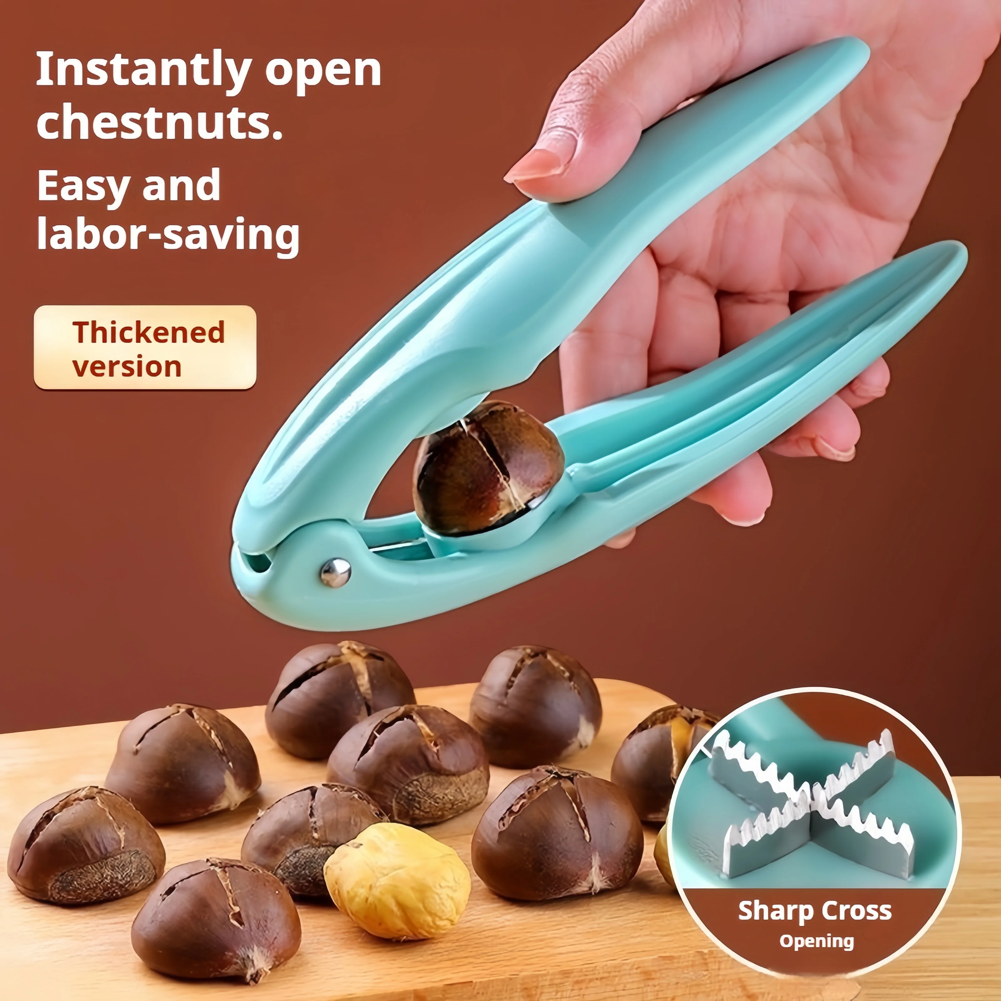 Chestnut Opener Walnut Cracker Magic Tool for Peeling Chestnuts Scissors Peeler Household Raw Chestnut Shelling Machine
Chestnut Opener Walnut Cracker Magic Tool for Peeling Chestnuts Scissors Peeler Household Raw Chestnut Shelling Machine