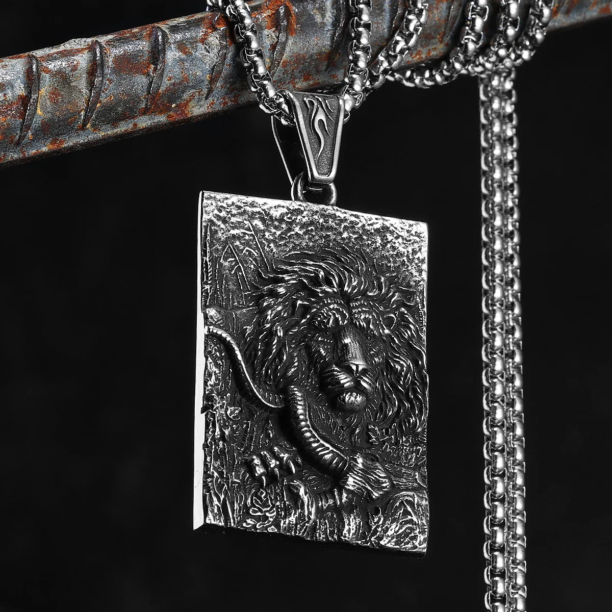 Double Sided Lion Head Men Necklaces Stainless Steel Pendant Chain Dog Tag Vintage Punk Jewelry Male Biker Accessories Gifts
Double Sided Lion Head Men Necklaces Stainless Steel Pendant Chain Dog Tag Vintage Punk Jewelry Male Biker Accessories Gifts