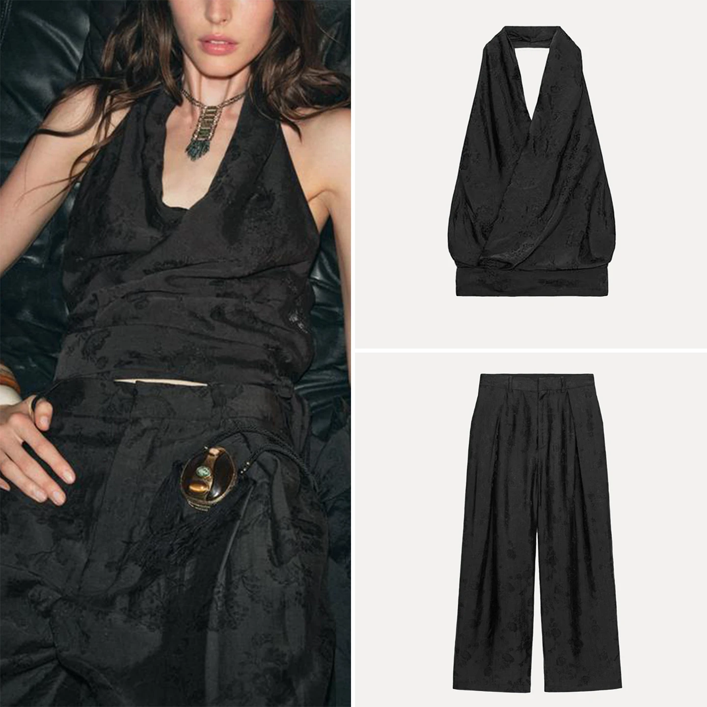 Женский модный комплект Ne irt и брюки, осень 2025, Новое поступление, бренд Z с цветочным узором, комбинированный комплект из четырех предметов из Китая
Женский модный комплект Ne irt и брюки, осень 2025, Новое поступление, бренд Z с цветочным узором, комбинированный комплект из четырех предметов из Китая