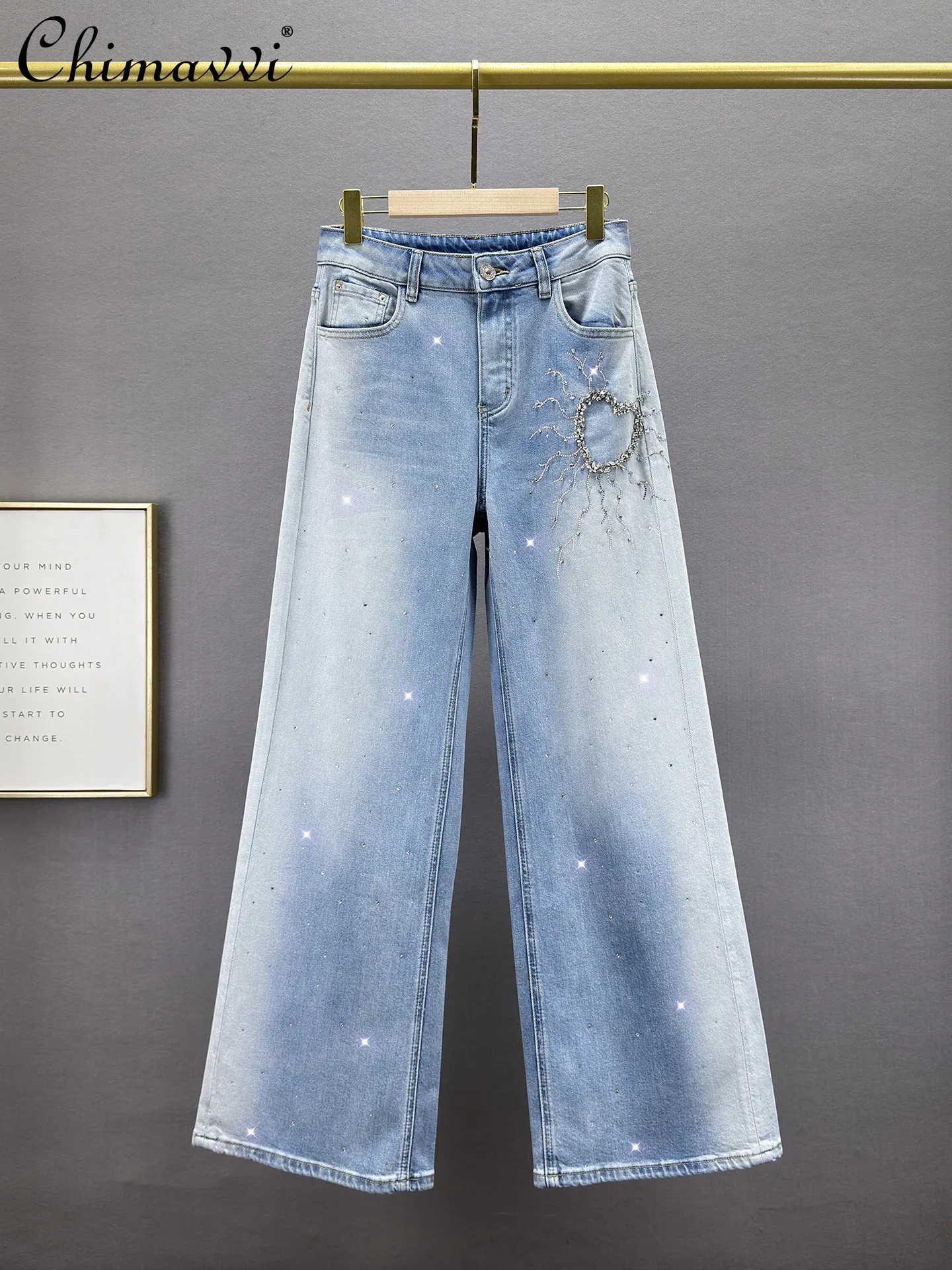 Heavy Hot Diamond Jeans Women's Loose Pants 2026 Spring New Fashion High Waist Loose European Washed Distressed Long Pants
Heavy Hot Diamond Jeans Women's Loose Pants 2026 Spring New Fashion High Waist Loose European Washed Distressed Long Pants