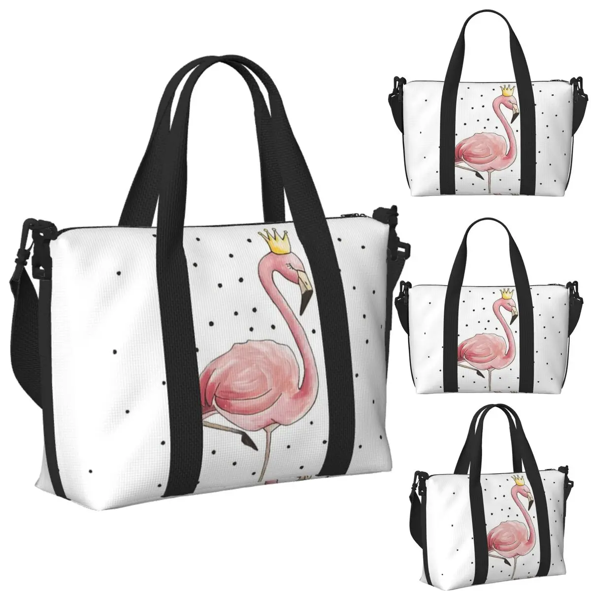 Flamingo Cactus Tropical Ruber Beach Travel Bag Large Capacity Tote Bags for Gym Sport Women Shopping Duffle Shoulder Bag 
Flamingo Cactus Tropical Ruber Beach Travel Bag Large Capacity Tote Bags for Gym Sport Women Shopping Duffle Shoulder Bag