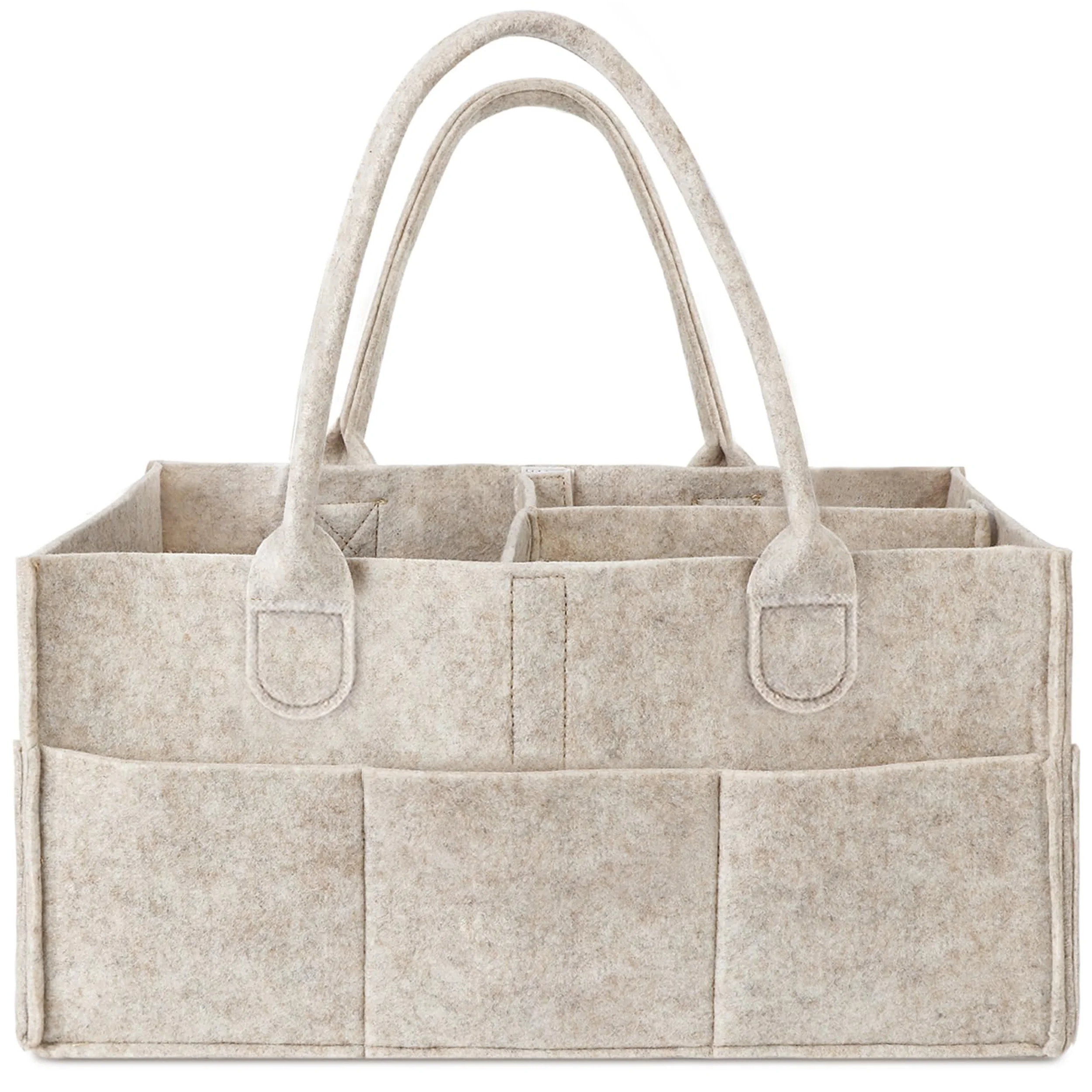 Felt Diaper Caddy Organizer with Handle - Felt Nursery Organizer Basket Storage for Changing Table, Car Travel, and Home Use
Felt Diaper Caddy Organizer with Handle - Felt Nursery Organizer Basket Storage for Changing Table, Car Travel, and Home Use