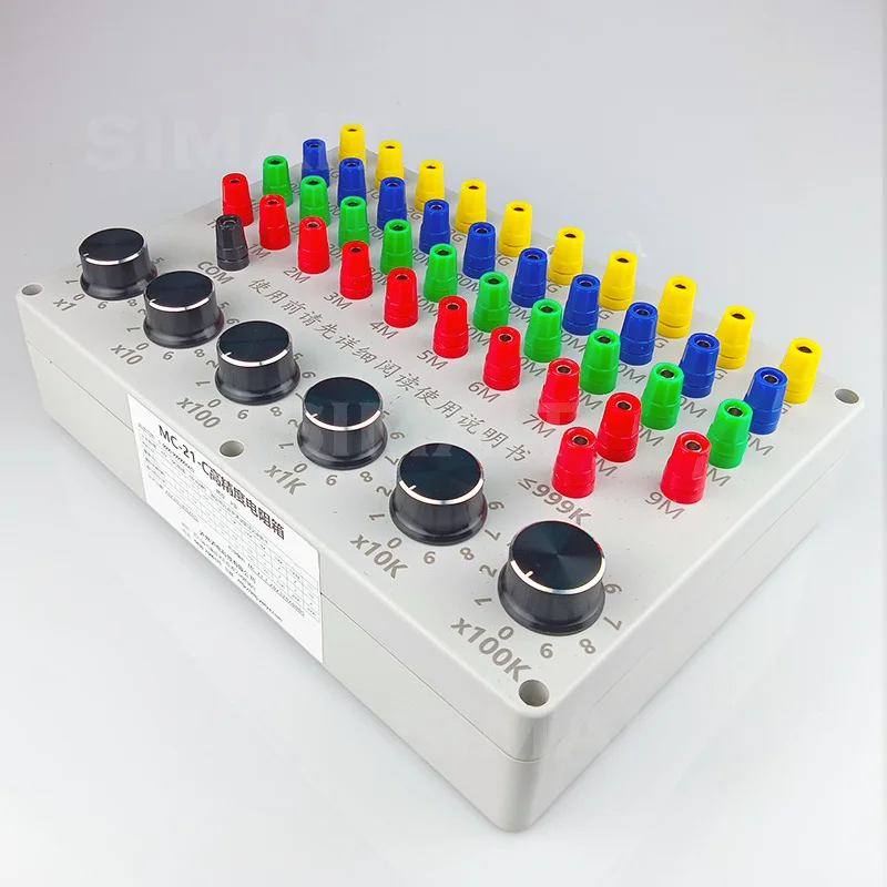 MC-21 Standard Resistance Box Adjustable High Precision, Experimental Teaching Aids 0.1~ 99GΩ
MC-21 Standard Resistance Box Adjustable High Precision, Experimental Teaching Aids 0.1~ 99GΩ