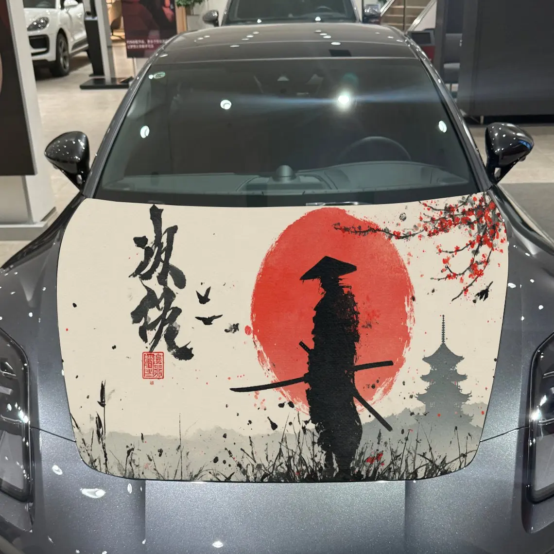 Samurai Japanese Calligraphy PVC Car Hood Wraps, Self-Adhesive Waterproof Car Bonnet Decal Sticker, Car Decoration Protection St
Samurai Japanese Calligraphy PVC Car Hood Wraps, Self-Adhesive Waterproof Car Bonnet Decal Sticker, Car Decoration Protection St
