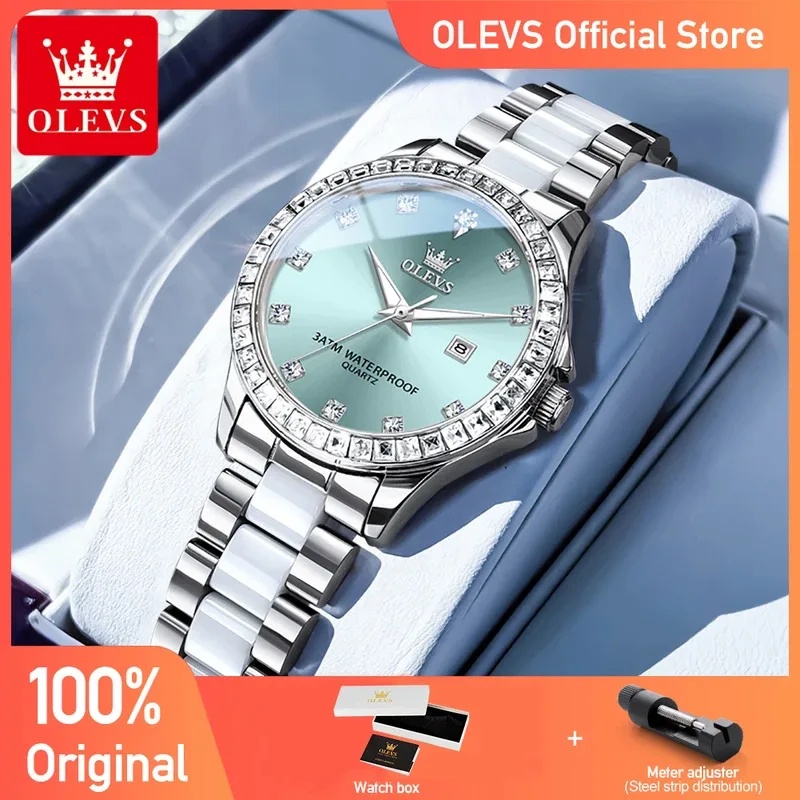 OLEVS 3651 Womens Watch Luxury Elegant Fashion Bezel Ceramic Strap Wristwatch Waterproof Date Watches Box Reloj
OLEVS 3651 Womens Watch Luxury Elegant Fashion Bezel Ceramic Strap Wristwatch Waterproof Date Watches Box Reloj