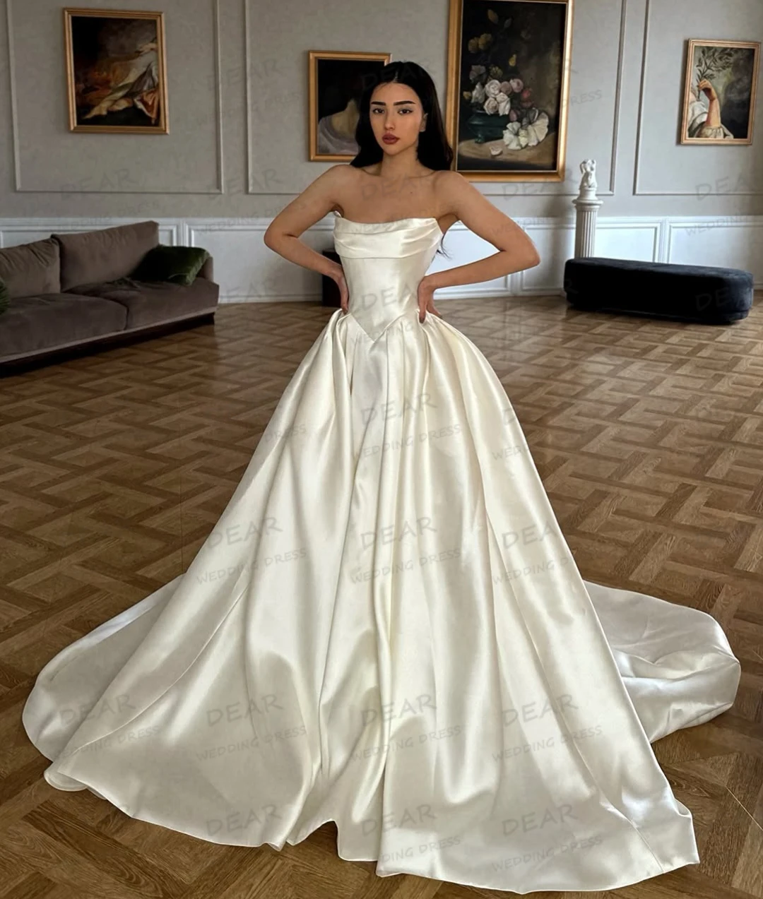 Simple Wedding Dresses Boat Neck Sleeveless Satin Women A Line Bridal Gowns Sweep Train 2026 Formal Vestidos De Novia Customized
Simple Wedding Dresses Boat Neck Sleeveless Satin Women A Line Bridal Gowns Sweep Train 2026 Formal Vestidos De Novia Customized