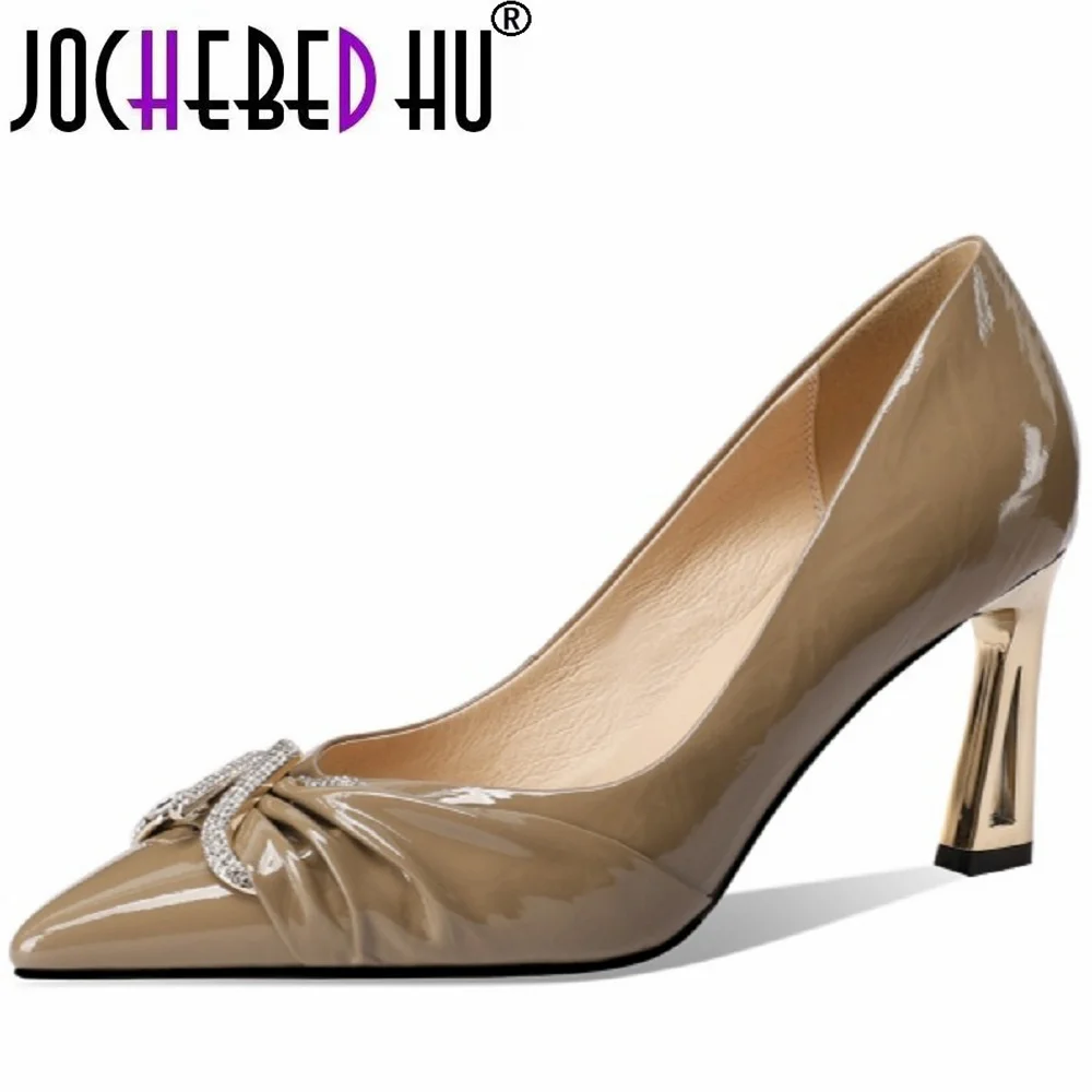 【JOCHEBED HU】New Size 33-43 Shallow Genuine Leather Shoes Woman Elegant Ladies Dress Pumps Slip On Thin High Heels Shoes
【JOCHEBED HU】New Size 33-43 Shallow Genuine Leather Shoes Woman Elegant Ladies Dress Pumps Slip On Thin High Heels Shoes