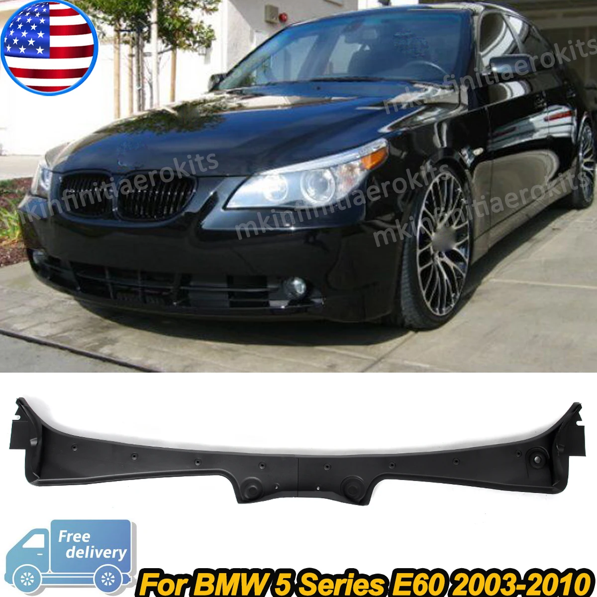 Fit For BMW E60 E61 528i 535i 550i xDrive 2003-2010 Front Windshield Wiper Cowl Trim Panel Cover Black replace Accessories
Fit For BMW E60 E61 528i 535i 550i xDrive 2003-2010 Front Windshield Wiper Cowl Trim Panel Cover Black replace Accessories