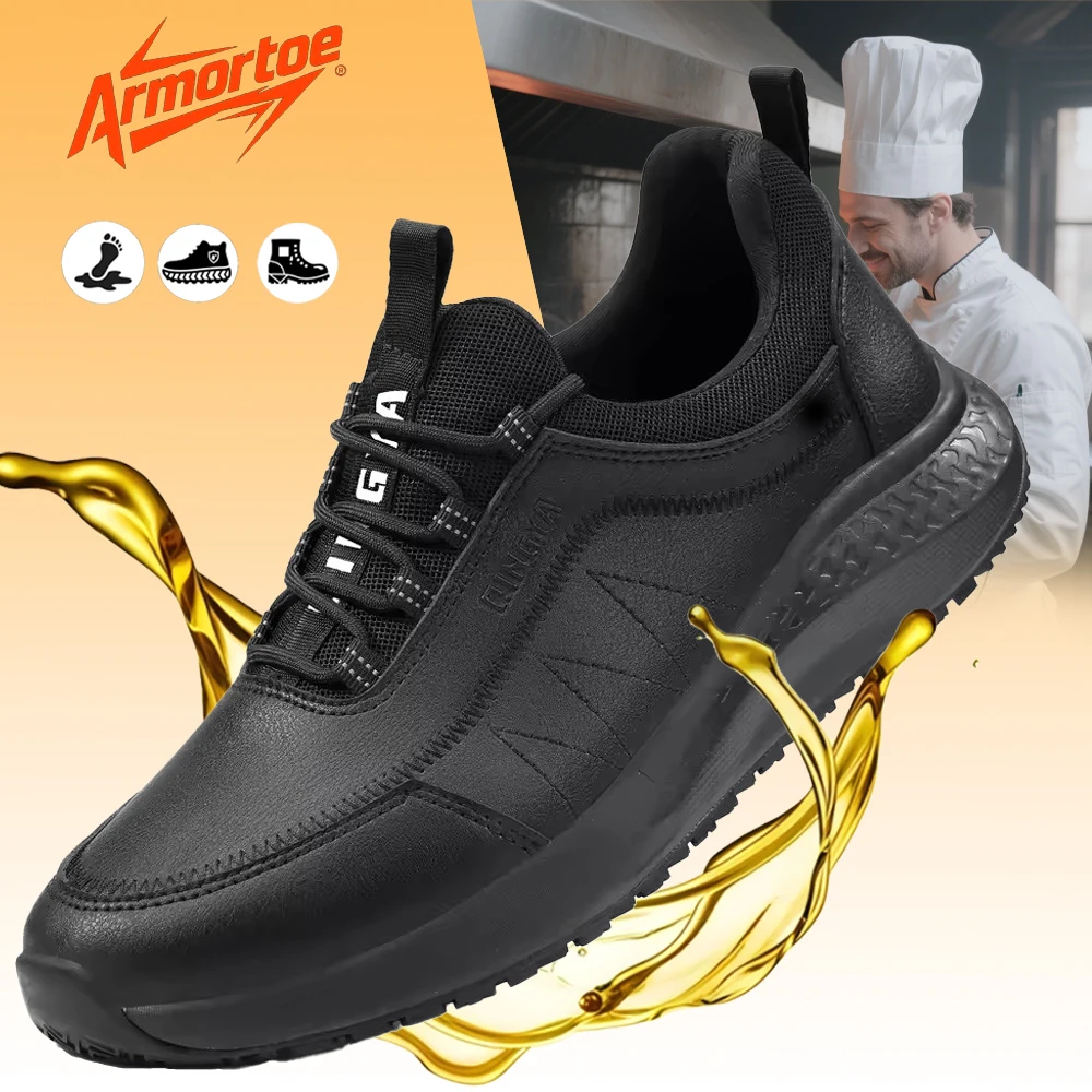 ArmorToe Chef Shoes Professional Non-slip Waterproof Oilproof Work Shoes Wear-resistant Lightweight Comfortable #Armor5002
ArmorToe Chef Shoes Professional Non-slip Waterproof Oilproof Work Shoes Wear-resistant Lightweight Comfortable #Armor5002