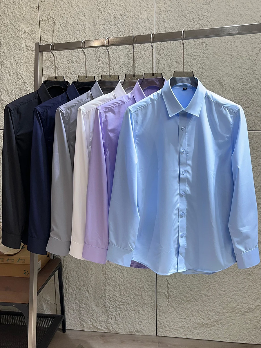 Comfortable Modal Blend Men's Long Sleeve Shirt Pure Color Collared Spring Summer Thin Fashionable Casual Loose Fit Breathable
Comfortable Modal Blend Men's Long Sleeve Shirt Pure Color Collared Spring Summer Thin Fashionable Casual Loose Fit Breathable
