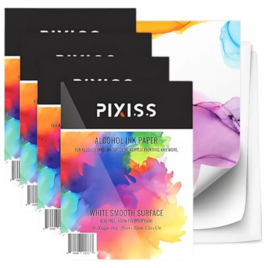 White Alcohol Ink Paper - 100 Sheets Heavy Weight Art Paper for Alcohol Ink and Watercolor - Synthetic Paper A4 8x12 inches 300
White Alcohol Ink Paper - 100 Sheets Heavy Weight Art Paper for Alcohol Ink and Watercolor - Synthetic Paper A4 8x12 inches 300