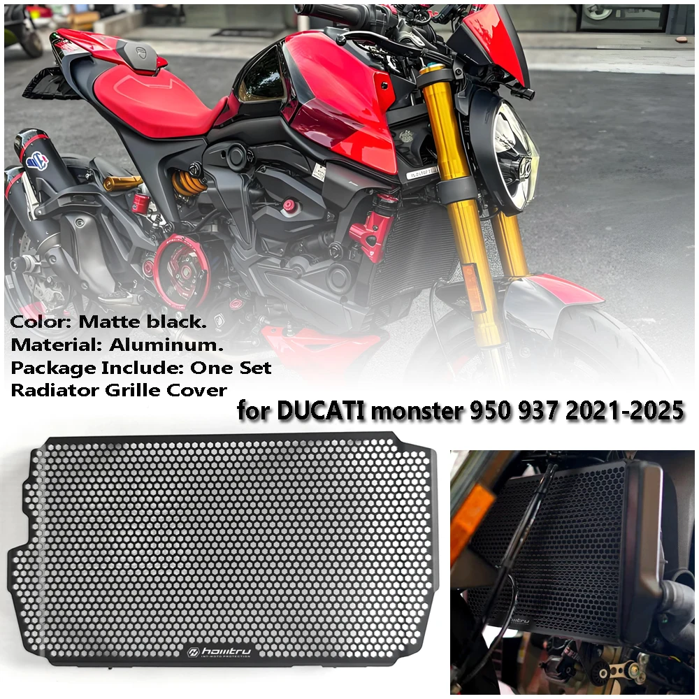 Honeycomb shaped Motorcycle Radiator Core Guards Grille Cover Protection for Ducati Monster 950 937 2021-2025
Honeycomb shaped Motorcycle Radiator Core Guards Grille Cover Protection for Ducati Monster 950 937 2021-2025