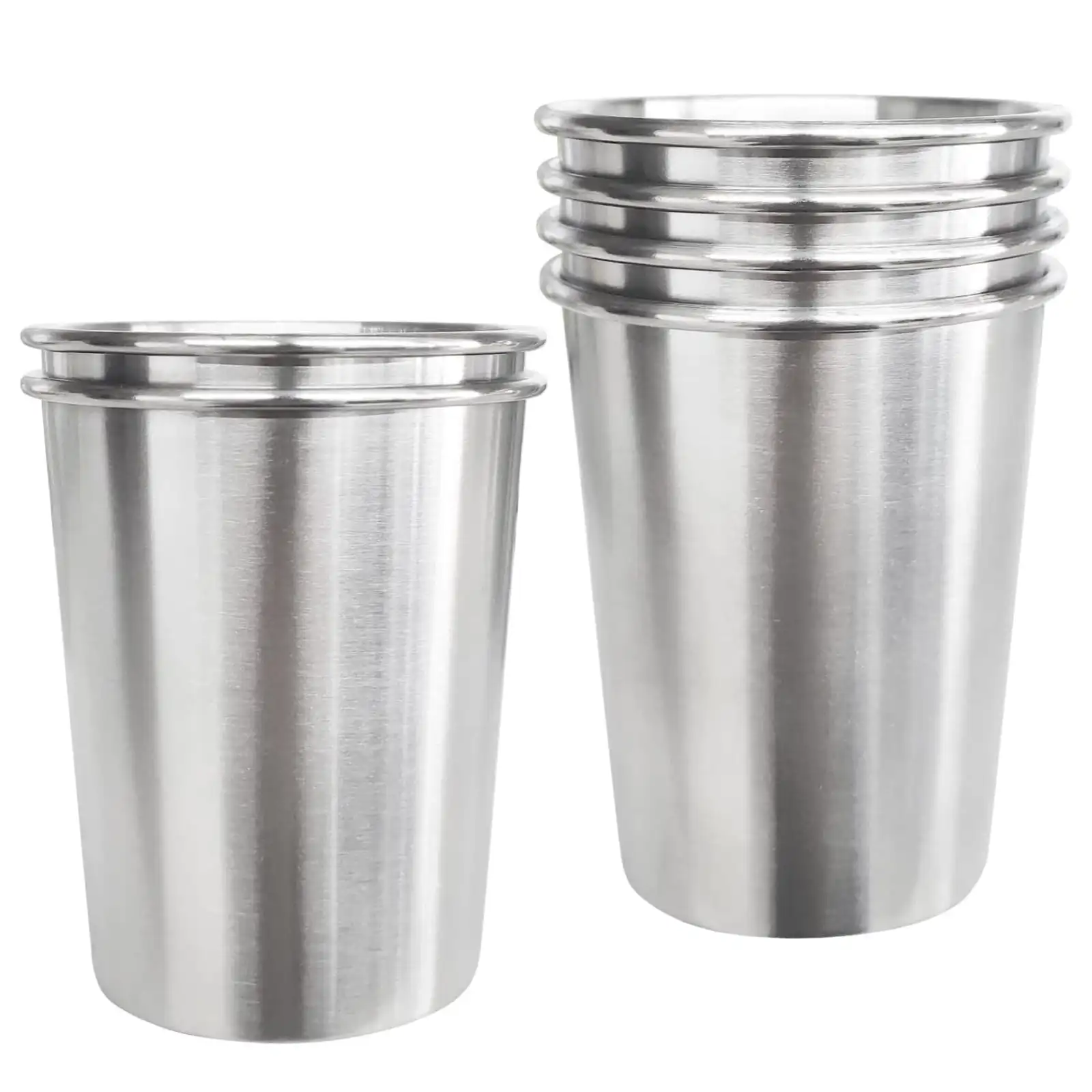 6 Pack 9 oz Stainless Steel Kids Cups, Children's Pint Cups, Stackable Metal Cups, Shatterproof Drinking Glasses
6 Pack 9 oz Stainless Steel Kids Cups, Children's Pint Cups, Stackable Metal Cups, Shatterproof Drinking Glasses