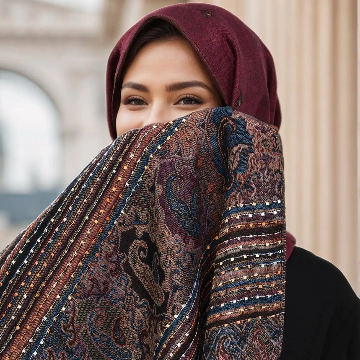 New 2025 Ethnic Tassel Long Scarf Women's Summer Air Conditioning Floral Embroidery Shawl Walnut Design Warmth Spring Autumn
New 2025 Ethnic Tassel Long Scarf Women's Summer Air Conditioning Floral Embroidery Shawl Walnut Design Warmth Spring Autumn