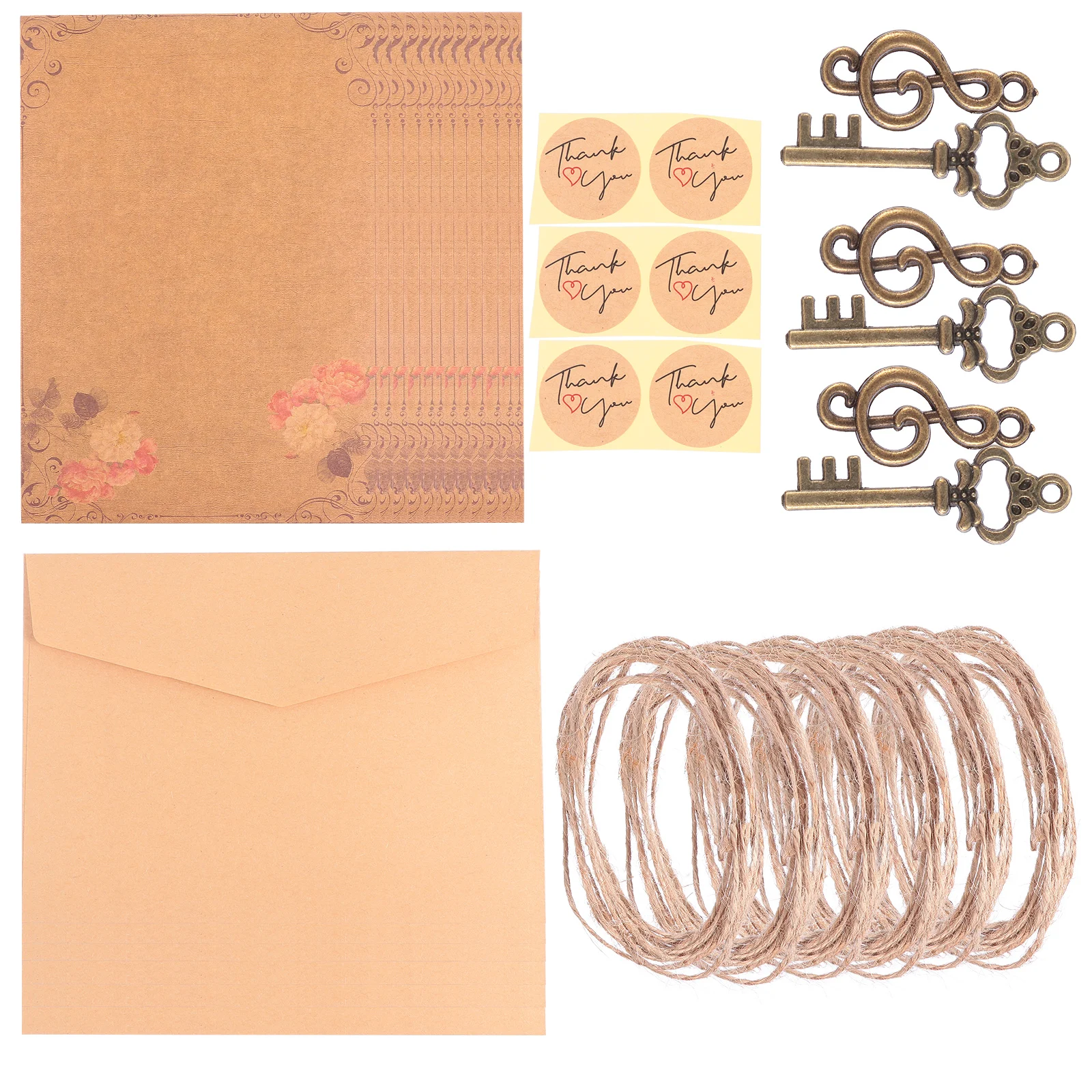 3 Sets Envelope Letter Paper Stationery Vintage Writing Blank DIY Gifts Vintage Writing Paper Rope Alloy Accessories
3 Sets Envelope Letter Paper Stationery Vintage Writing Blank DIY Gifts Vintage Writing Paper Rope Alloy Accessories