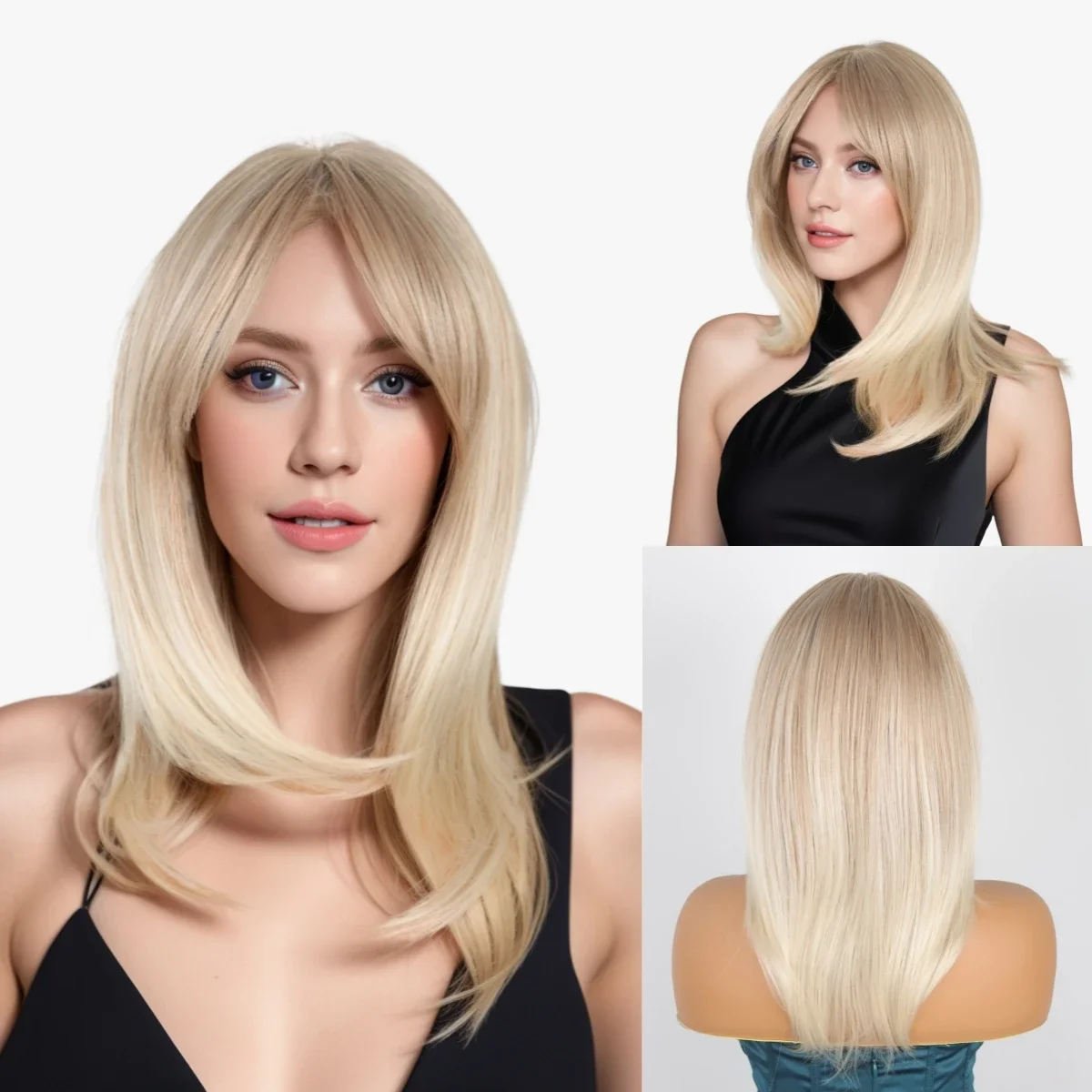 HOVOX Women's Medium Long Straight Natural Synthetic Wigs Trendy Fashion Blonde Women's Daily Wigs Heat Resistant
HOVOX Women's Medium Long Straight Natural Synthetic Wigs Trendy Fashion Blonde Women's Daily Wigs Heat Resistant