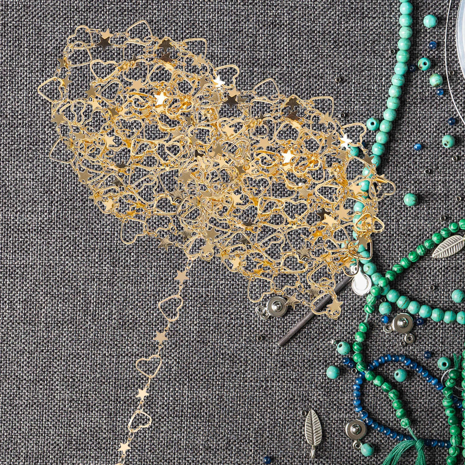 Copper DIY Chain Link for Bracelet Anklets Jewelry Making Supplies Star Heart Shaped Chains Craft Project Materials
Copper DIY Chain Link for Bracelet Anklets Jewelry Making Supplies Star Heart Shaped Chains Craft Project Materials