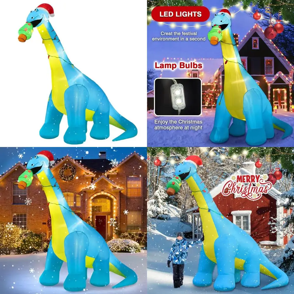 Giant 10 Foot Christmas Dinosaur Inflatable Outdoor Decoration with LED Lights and Hat
Giant 10 Foot Christmas Dinosaur Inflatable Outdoor Decoration with LED Lights and Hat