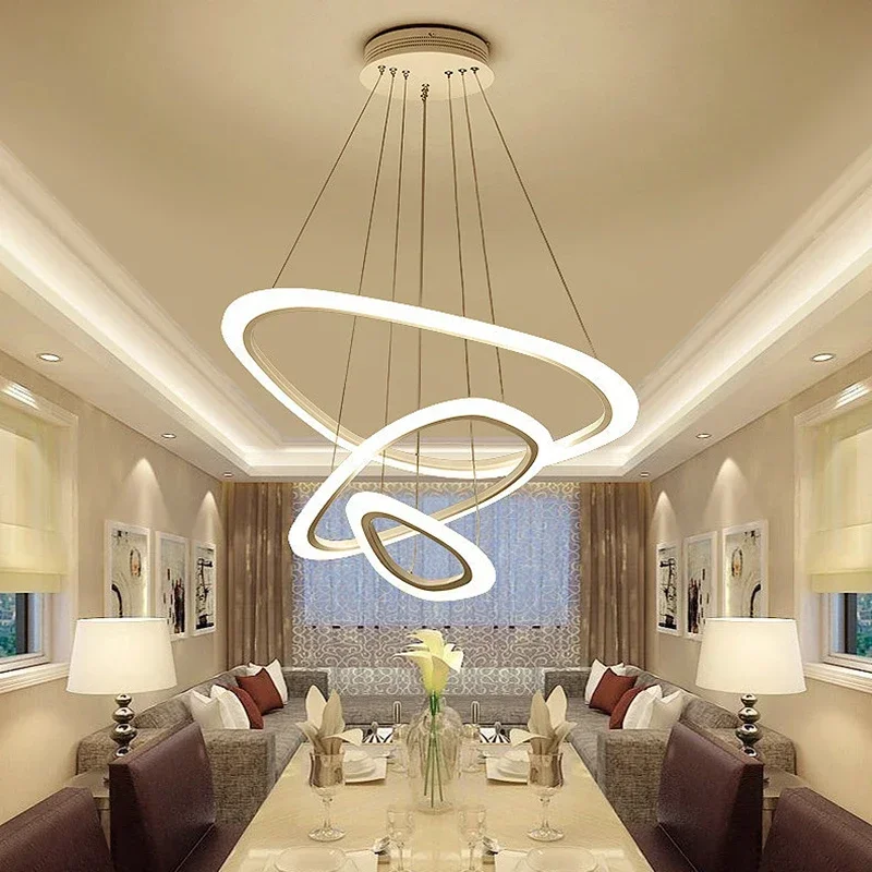 New Chandelier Modern LED Living Room Dining Home Hotel Triangle Circle Hanging Lights Hall Kitchen Bedroom Ring Pendant Lamps
New Chandelier Modern LED Living Room Dining Home Hotel Triangle Circle Hanging Lights Hall Kitchen Bedroom Ring Pendant Lamps