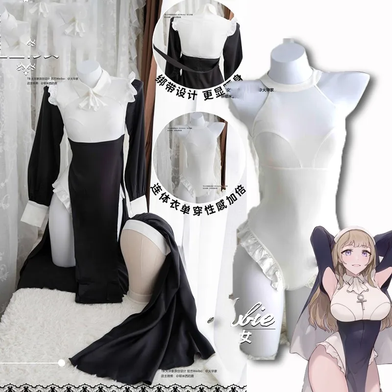 Cosplay TT Influncer Same Style Nun Sister Costume Wig Women Original Sexy Dress Halloween Party Roleplay Outfit Adult Uniforms
Cosplay TT Influncer Same Style Nun Sister Costume Wig Women Original Sexy Dress Halloween Party Roleplay Outfit Adult Uniforms
