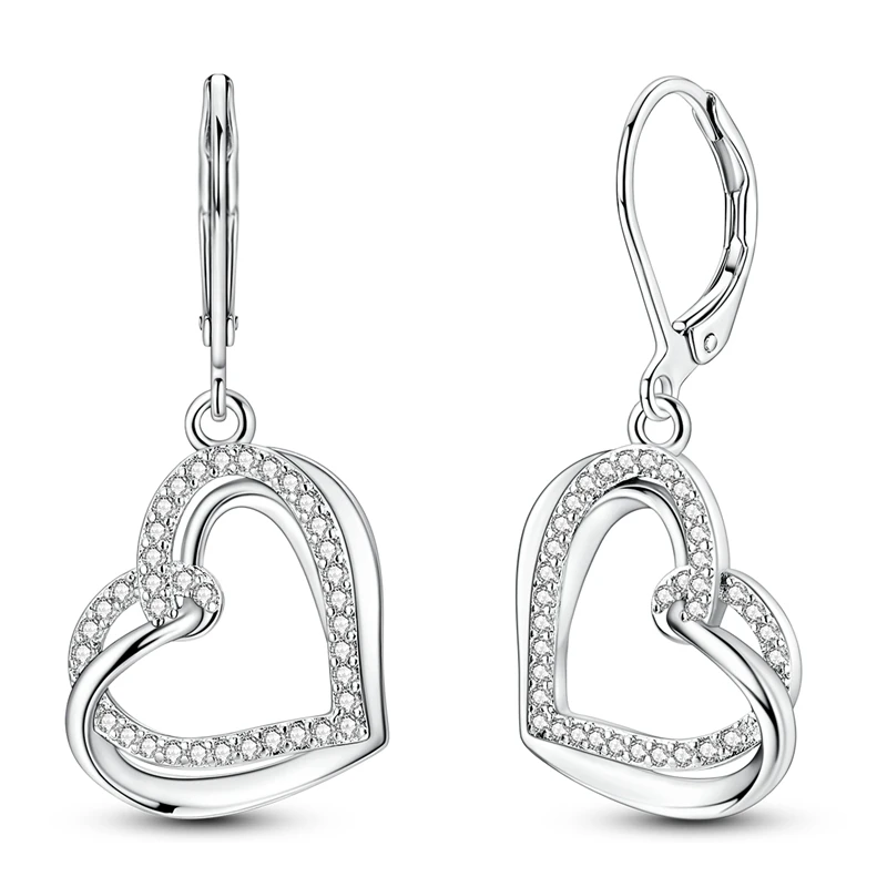 925 Sterling Silver Earrings Women Double-Ring Intertwined Drop Earring For Anniversary Wedding Jewelry Gifts
925 Sterling Silver Earrings Women Double-Ring Intertwined Drop Earring For Anniversary Wedding Jewelry Gifts