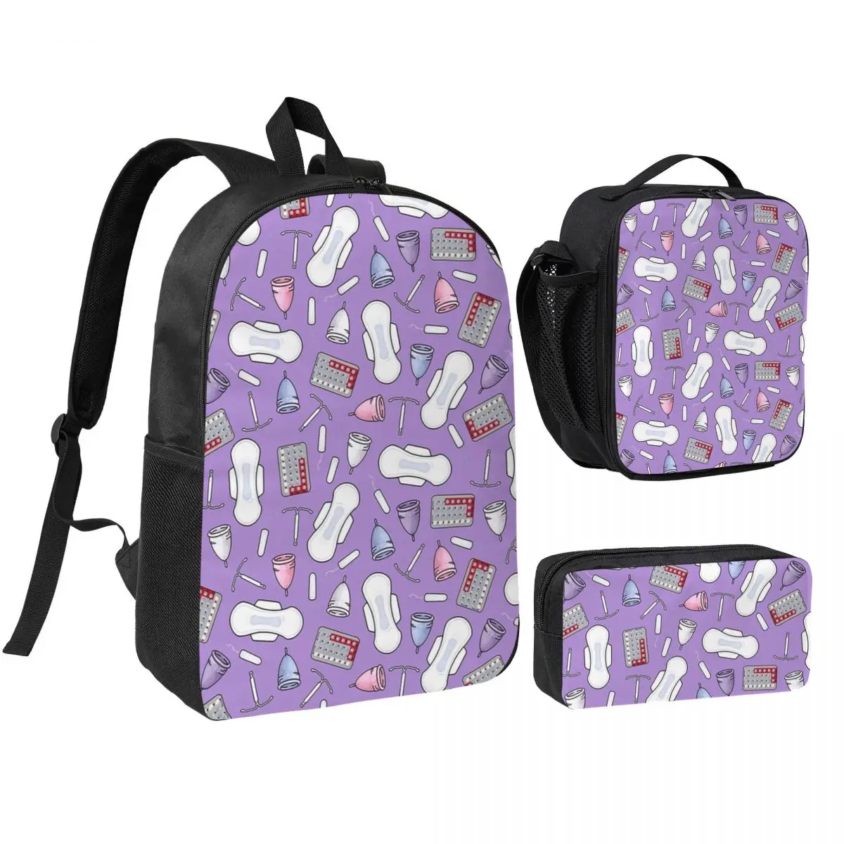 Period Protection, PMS Ready In Purple Backpack Boys Girls BookBag School Bag Shoulder Bags 3ps Insulated Lunch Bag Pencil Case
Period Protection, PMS Ready In Purple Backpack Boys Girls BookBag School Bag Shoulder Bags 3ps Insulated Lunch Bag Pencil Case