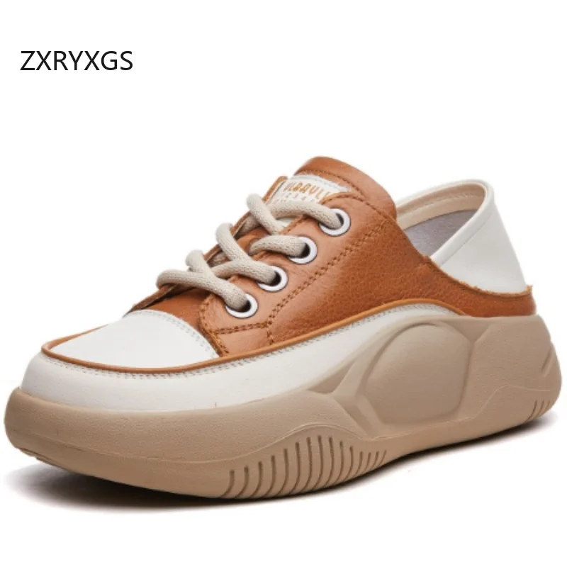 ZXRYXGS/2025 новые весенние кроссовки из натуральной кожи на шнуровке на толстой подошве, обувь для отдыха, женская универсальная модная обувь с цветными блоками
ZXRYXGS/2025 новые весенние кроссовки из натуральной кожи на шнуровке на толстой подошве, обувь для отдыха, женская универсальная модная обувь с цветными блоками