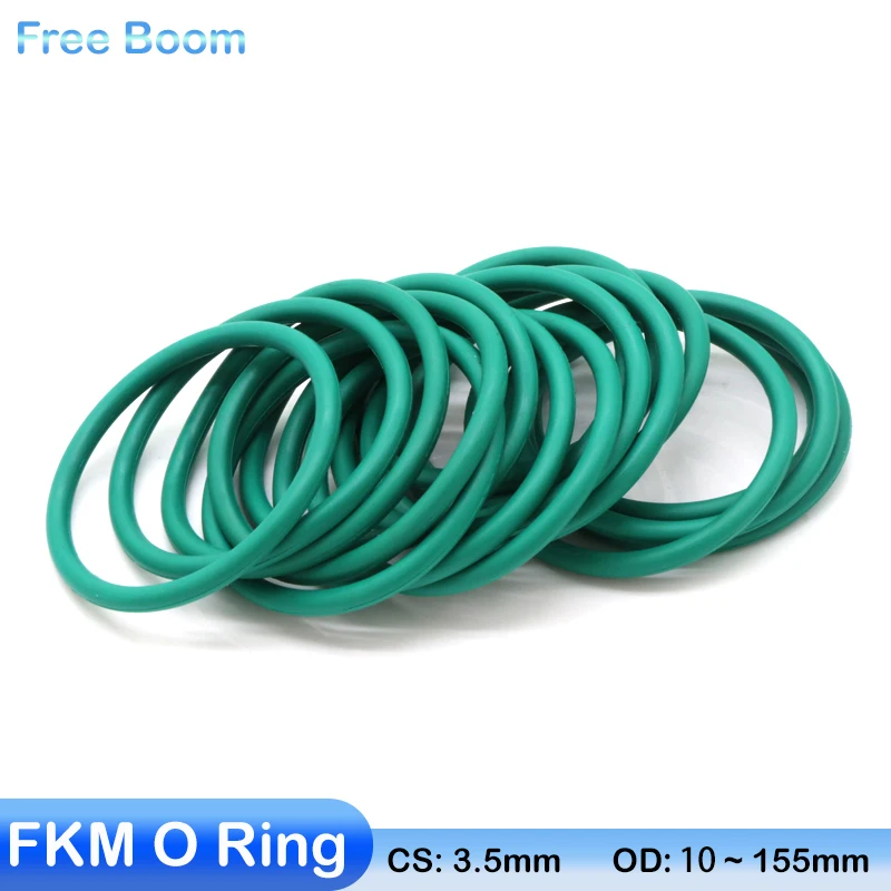 10/50Pcs Green FKM O Ring CS3.5mm OD10~155mm Sealing Gasket Insulation Oil Resistant High Temperature Resistance Fluorine Rubber
10/50Pcs Green FKM O Ring CS3.5mm OD10~155mm Sealing Gasket Insulation Oil Resistant High Temperature Resistance Fluorine Rubber