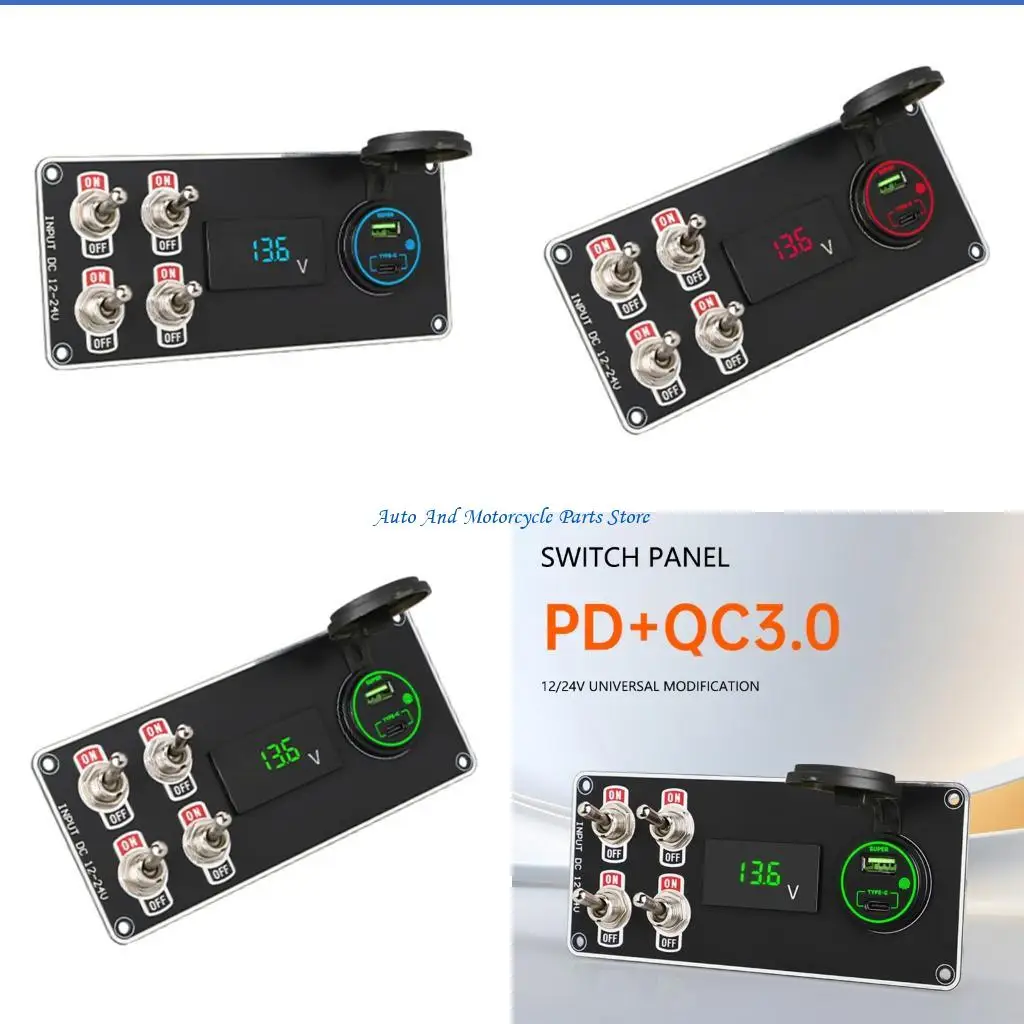 P9FD 4 Metal Toggle Switches Panel Phone Charging For Car Boat Marine Upgrade Waterproof Design Rocker Switches Panel
P9FD 4 Metal Toggle Switches Panel Phone Charging For Car Boat Marine Upgrade Waterproof Design Rocker Switches Panel