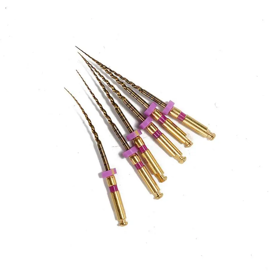 AG 6pcs Dental Endodontic Files Gold Endo File Root Canal Heat Activated Rotary File Nickel Titainium Instrument Dentistry tools
AG 6pcs Dental Endodontic Files Gold Endo File Root Canal Heat Activated Rotary File Nickel Titainium Instrument Dentistry tools