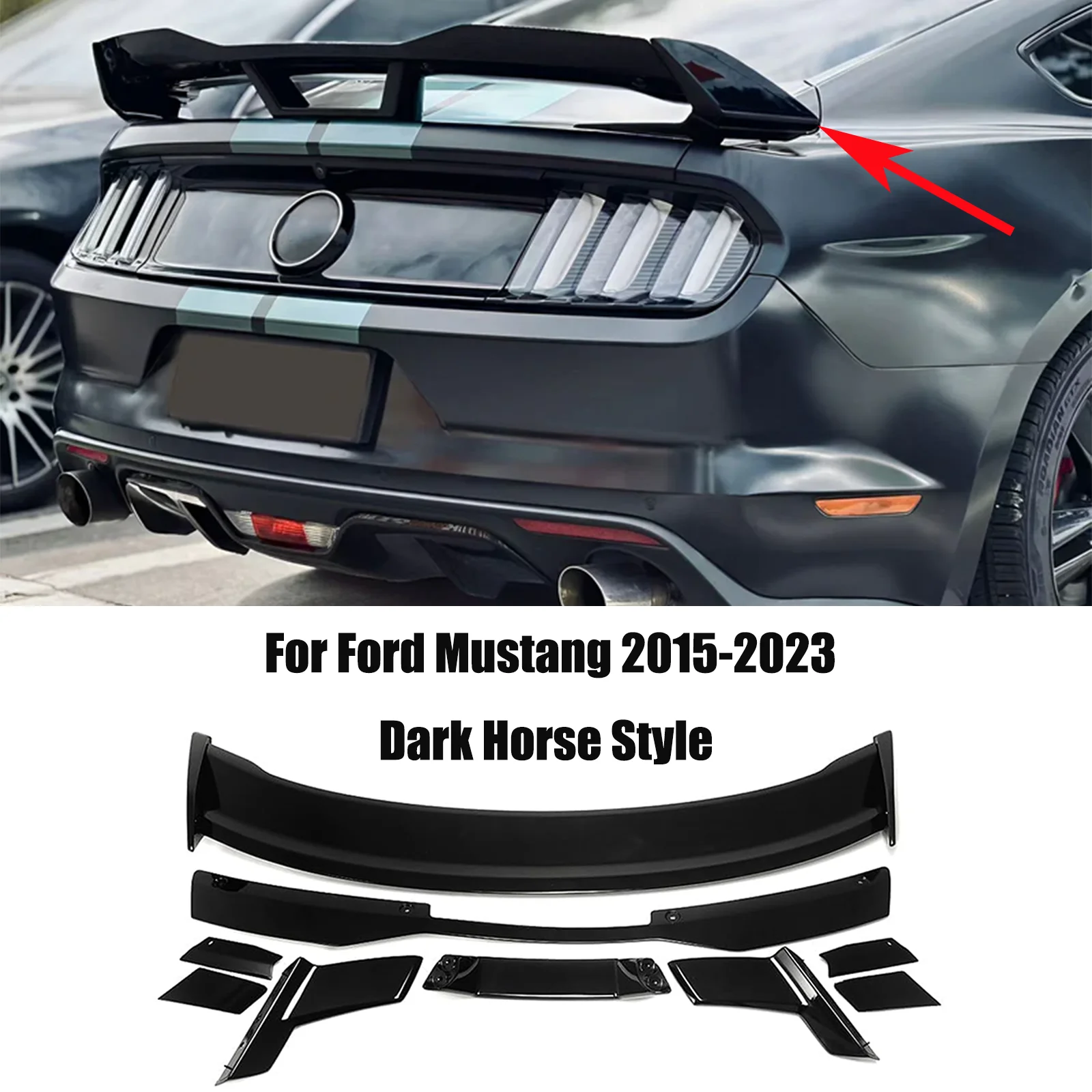 For Ford Mustang GT Ecoboost Shelby GT500 GT350 2-Door Coupe 2015-2023 Tail Wing Rear Bumper Spoiler Trunk Lip Carbon Look
For Ford Mustang GT Ecoboost Shelby GT500 GT350 2-Door Coupe 2015-2023 Tail Wing Rear Bumper Spoiler Trunk Lip Carbon Look