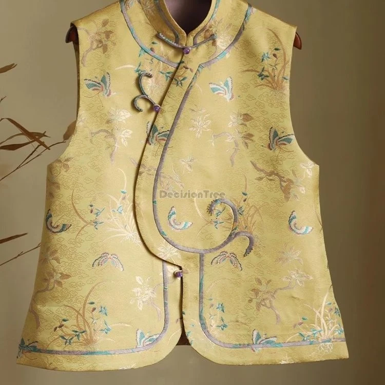 Весна 2025 года, китайский улучшенный национальный ретро-стиль, новый жилет без рукавов с воротником-стойкой для женщин, повседневный костюм Cheongsam Tang, жилет t001
Весна 2025 года, китайский улучшенный национальный ретро-стиль, новый жилет без рукавов с воротником-стойкой для женщин, повседневный костюм Cheongsam Tang, жилет t001