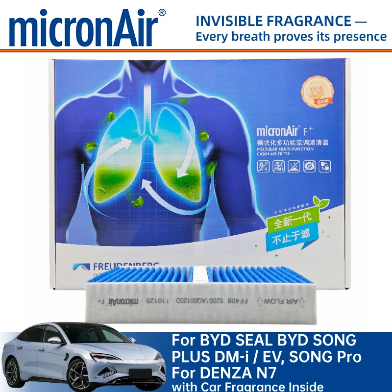 For BYD SEAL For BYD SONG PLUS EV SONG Pro For DENZA N7 micronAir Cabin Filter FF408 Car Fragrance Inside
For BYD SEAL For BYD SONG PLUS EV SONG Pro For DENZA N7 micronAir Cabin Filter FF408 Car Fragrance Inside