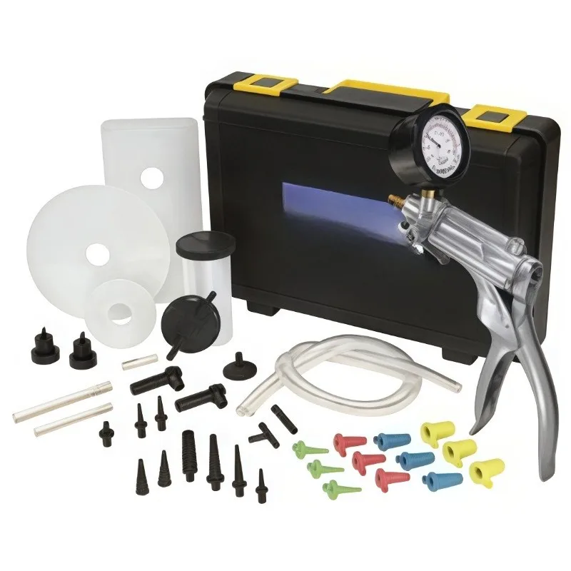 Manual vacuum pump set, vacuum pressure tester diagnostics
Manual vacuum pump set, vacuum pressure tester diagnostics