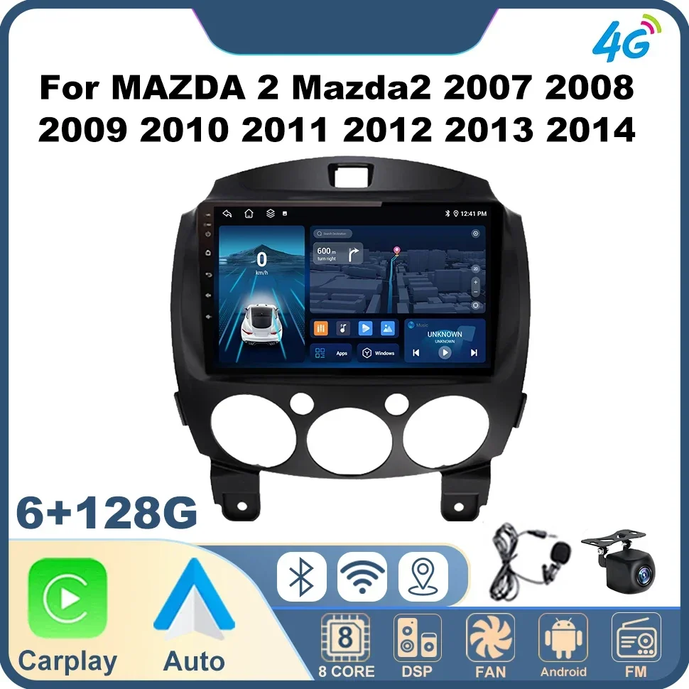 Android Auto 2Din CarPlay Car Radio Audio for MAZDA 2 2007-2014 Car Multimedia Video Player WIFI BT IPS Navigation GPS Head Unit
Android Auto 2Din CarPlay Car Radio Audio for MAZDA 2 2007-2014 Car Multimedia Video Player WIFI BT IPS Navigation GPS Head Unit