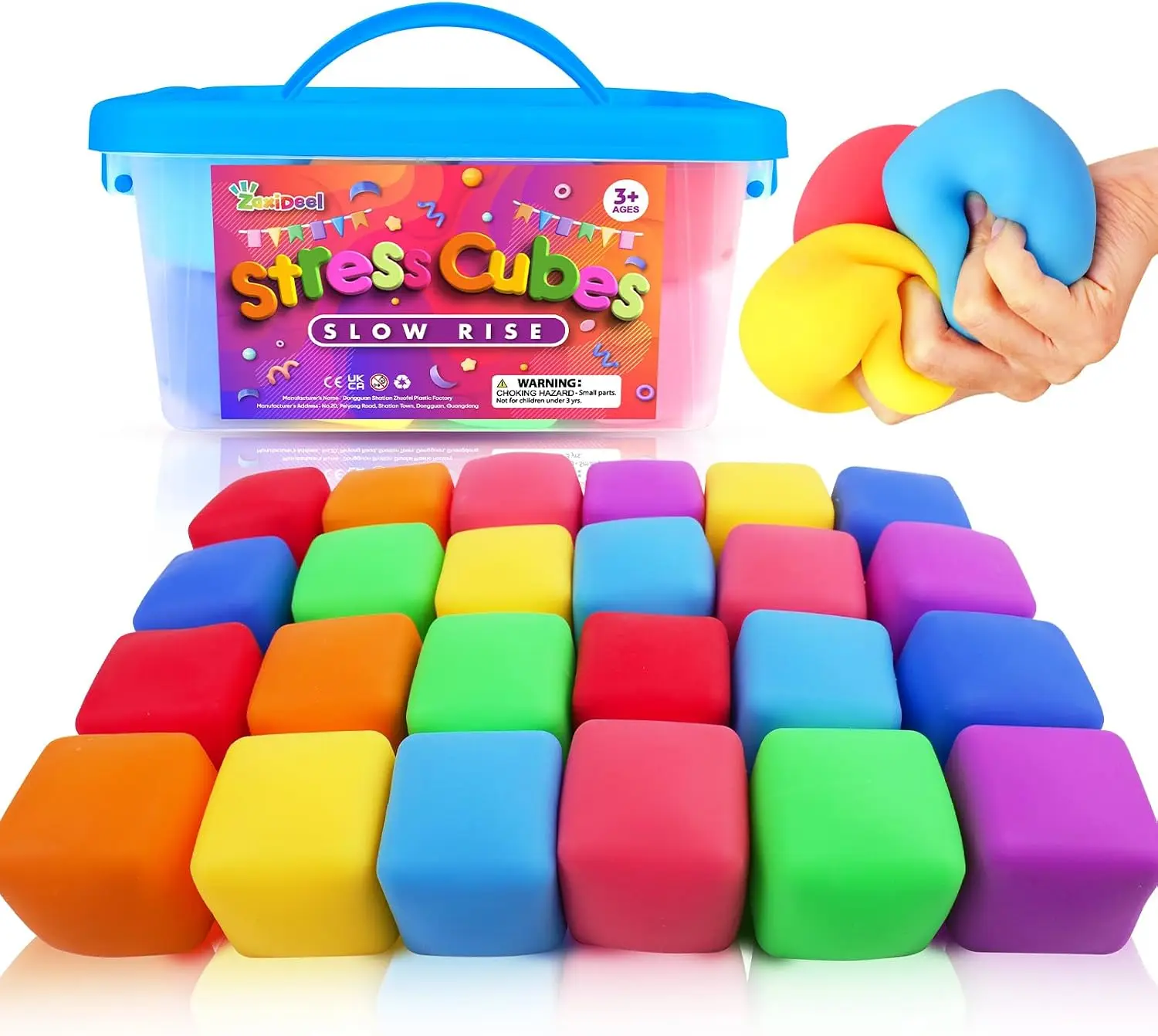 24 Pack Slow Rising Stress Cube, Large Size Dough Stress Balls Fidget Toys for Stress Relief, Pull Stretch Fidgets for Classroom Prize Box Toys, Classroom Reward for Student
24 Pack Slow Rising Stress Cube, Large Size Dough Stress Balls Fidget Toys for Stress Relief, Pull Stretch Fidgets for Classroom Prize Box Toys, Classroom Reward for Student