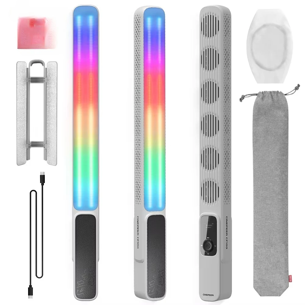 CINEPEER CF100 100W RGB Light Stick 2700K-6500K Handheld LED Video Light Wand for Vlog Live Stream Photography
CINEPEER CF100 100W RGB Light Stick 2700K-6500K Handheld LED Video Light Wand for Vlog Live Stream Photography