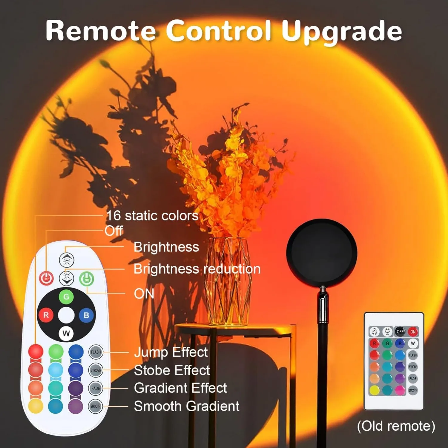 USB LED projector night light RGB sunset atmosphere night light, with remote control, used for room decoration photography
USB LED projector night light RGB sunset atmosphere night light, with remote control, used for room decoration photography