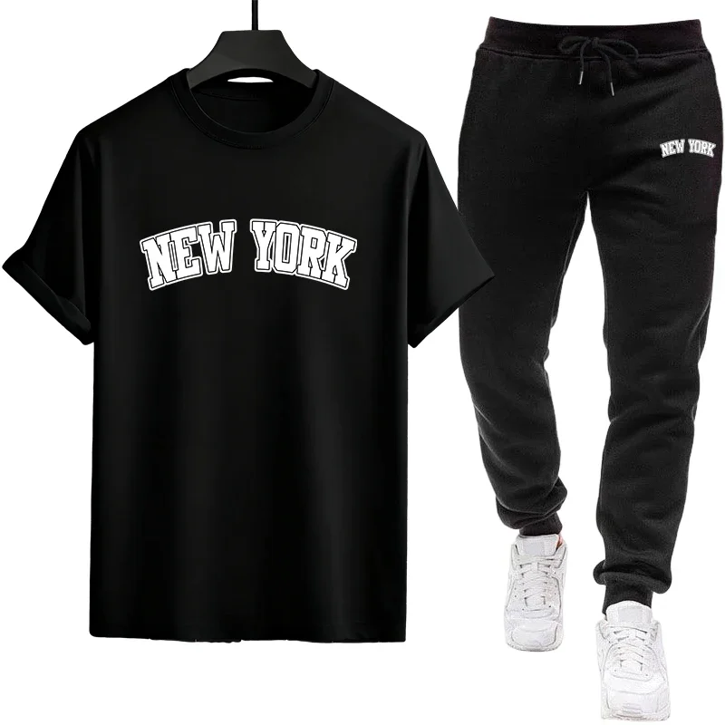 2026 Men's Urban Streetwear Set Oversized T-Shirt and Black Joggers 2 Piece Outfit Casual Style Spring Summer O-neck Cool Tees
2026 Men's Urban Streetwear Set Oversized T-Shirt and Black Joggers 2 Piece Outfit Casual Style Spring Summer O-neck Cool Tees