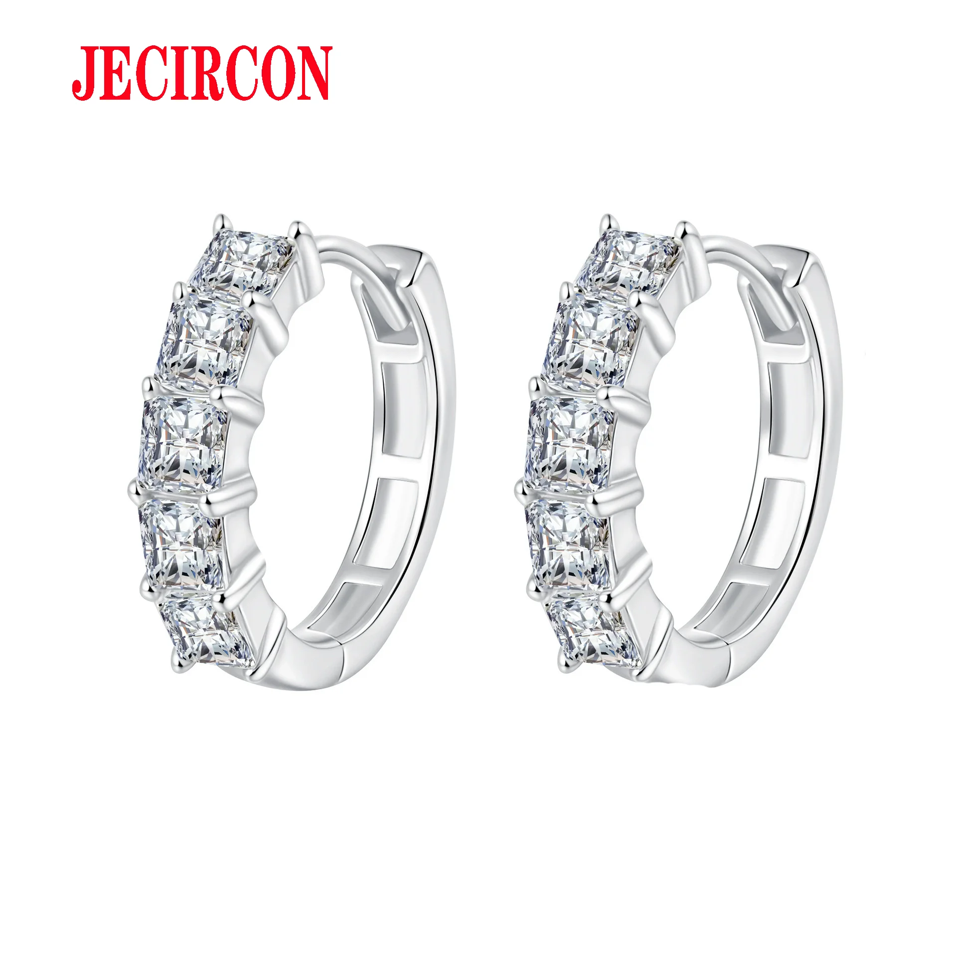 Серьги-кольца JECIRCON из стерлингового серебра 925 пробы с геометрическим квадратом и муассанитом, минималистичные персонализированные модные повседневные украшения для ушей 
Серьги-кольца JECIRCON из стерлингового серебра 925 пробы с геометрическим квадратом и муассанитом, минималистичные персонализированные модные повседневные украшения для ушей