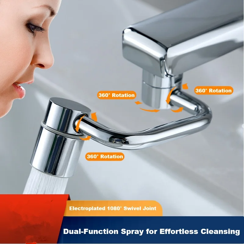 U-Shape Swivel Faucet Adapter with Aerator,1080° Rotation Anti-Splash Kitchen&Bath Sink Extension Nozzle Universal for Most Taps
U-Shape Swivel Faucet Adapter with Aerator,1080° Rotation Anti-Splash Kitchen&Bath Sink Extension Nozzle Universal for Most Taps