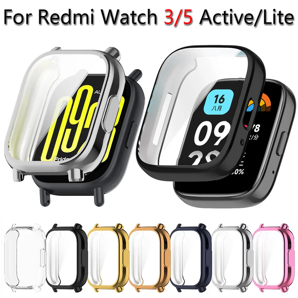 Чехол из ТПУ для Xiaomi Redmi Watch 5, защитная пленка для экрана, бампер, чехол для Redmi Watch 4, 3Active/Lite, аксессуары
Чехол из ТПУ для Xiaomi Redmi Watch 5, защитная пленка для экрана, бампер, чехол для Redmi Watch 4, 3Active/Lite, аксессуары