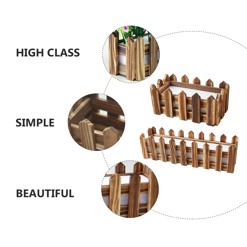 2pcs Solid Wood Flowerpot Durable Fence Planter DIY Decor Container Arrangement Home Office Gardening Supplies
2pcs Solid Wood Flowerpot Durable Fence Planter DIY Decor Container Arrangement Home Office Gardening Supplies