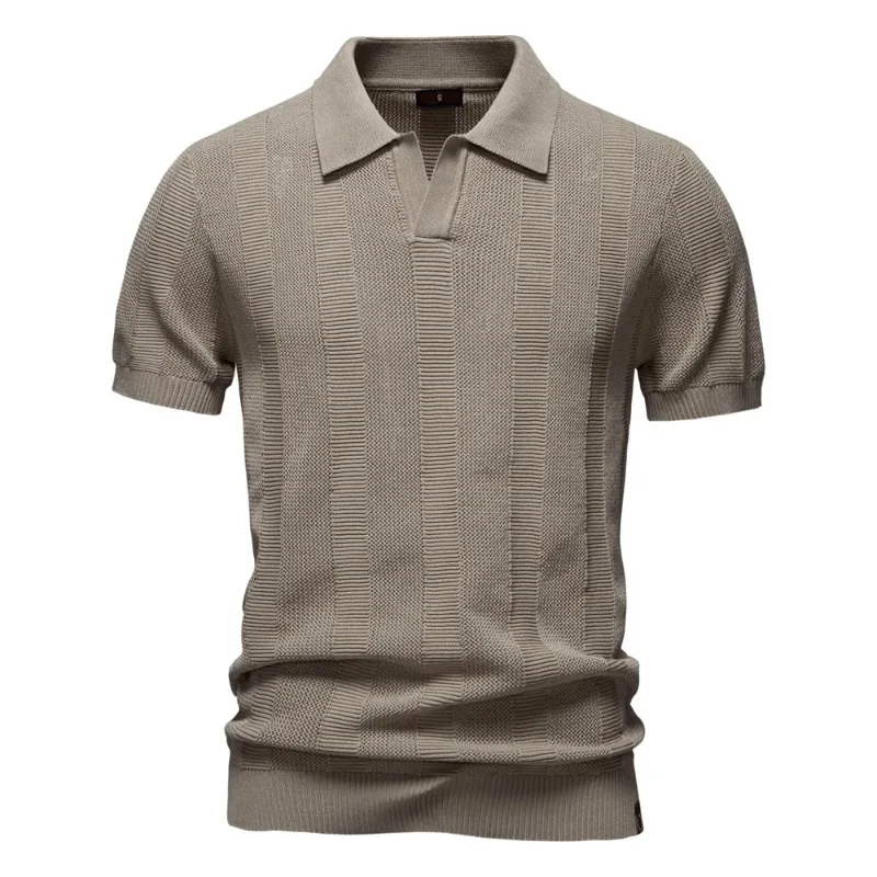 Men's Solid & Striped Mesh Polo Shirt - Breathable Knit Casual Top with Turn-Down Collar
Men's Solid & Striped Mesh Polo Shirt - Breathable Knit Casual Top with Turn-Down Collar