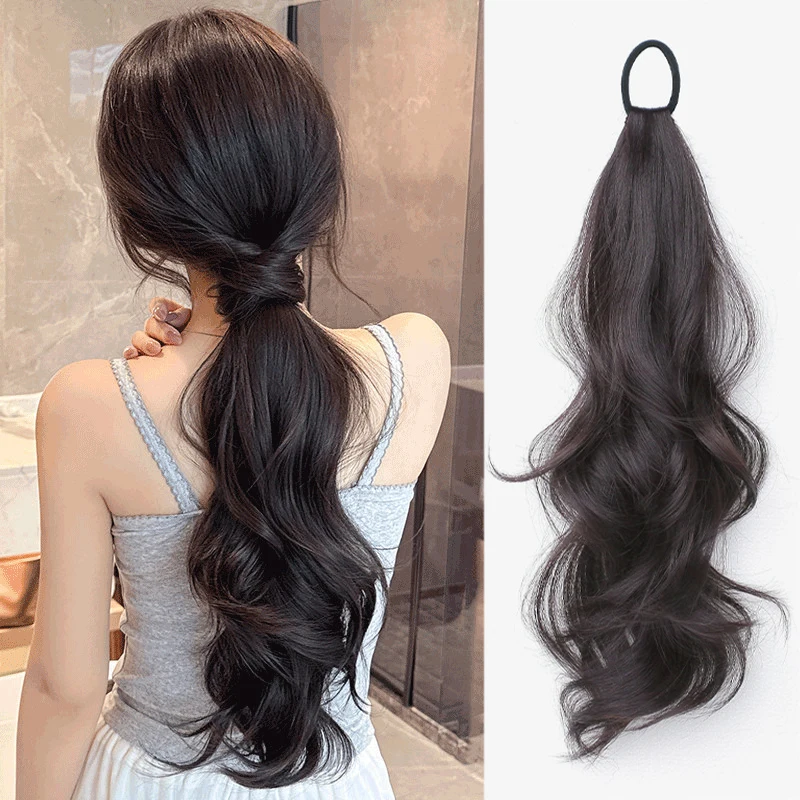 Wig women's rubber band style ponytail synthetic low tie curly ponytail big wave ponytail
Wig women's rubber band style ponytail synthetic low tie curly ponytail big wave ponytail