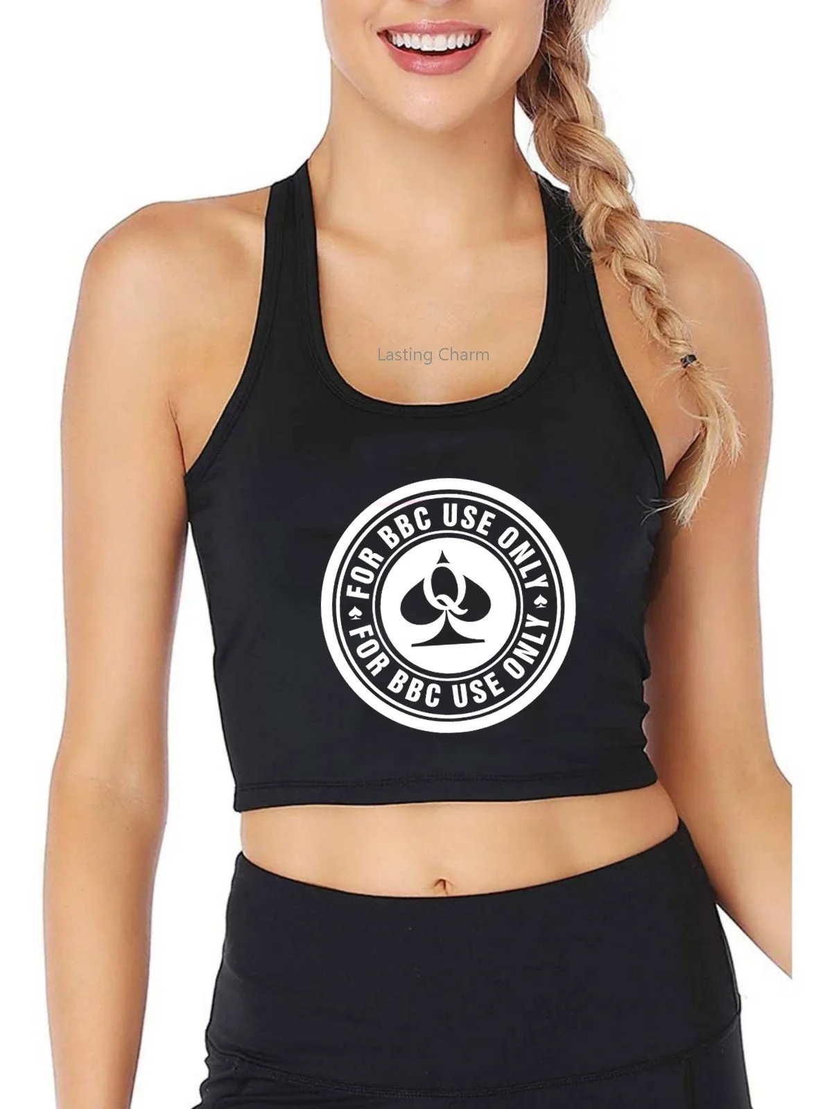 Queen Of Spades Pattern Tank Top Adult Humor Fun Flirty Print Yoga Sports Workout Crop Top Women's Gym Top
Queen Of Spades Pattern Tank Top Adult Humor Fun Flirty Print Yoga Sports Workout Crop Top Women's Gym Top